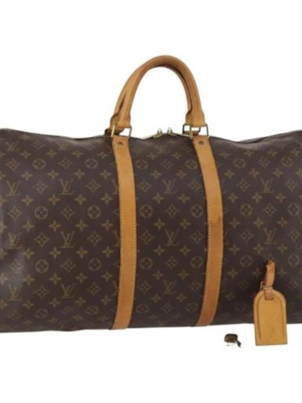 LOUIS VUITTON Monogram Keepall 55 Boston Bag M41424 LV Auth 142780